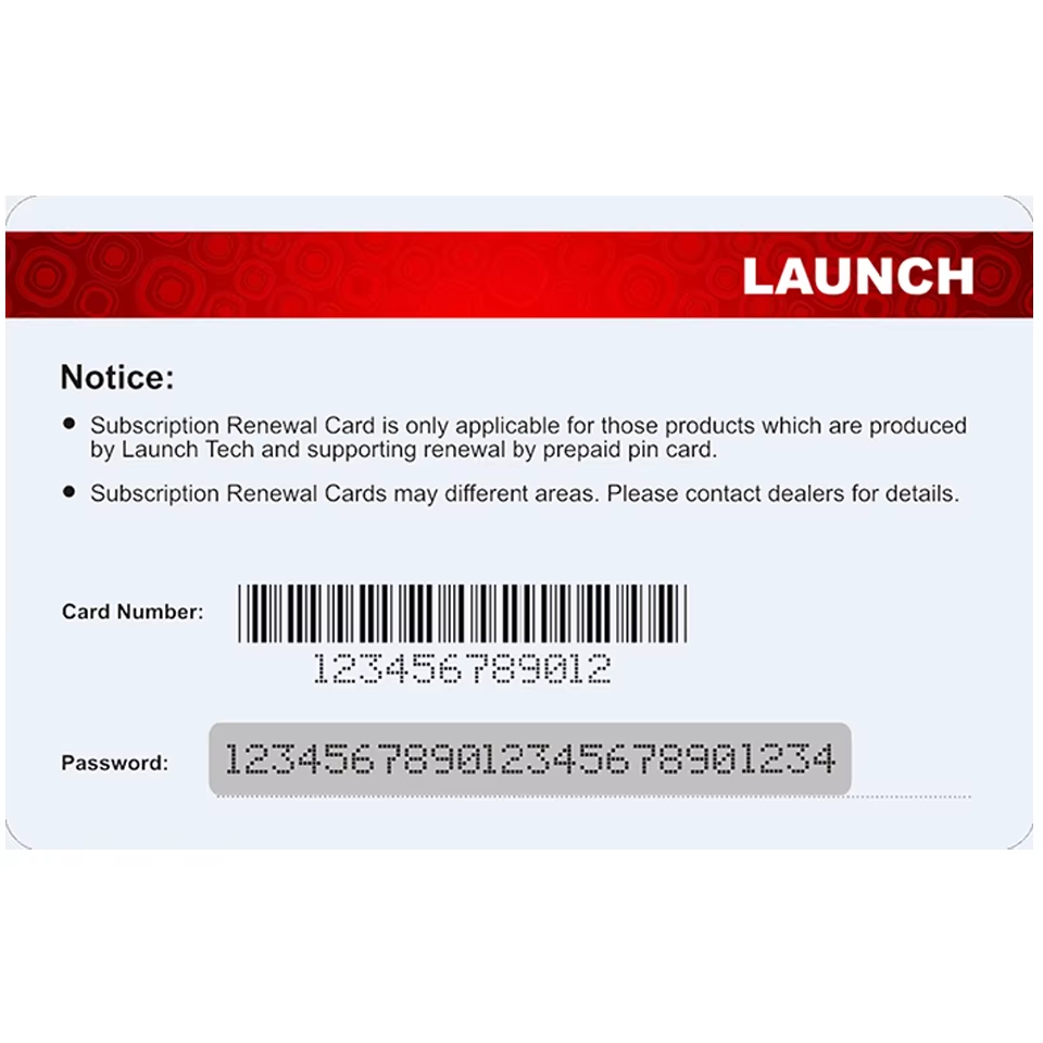 X-431 Launch Renewal Card 2 Years