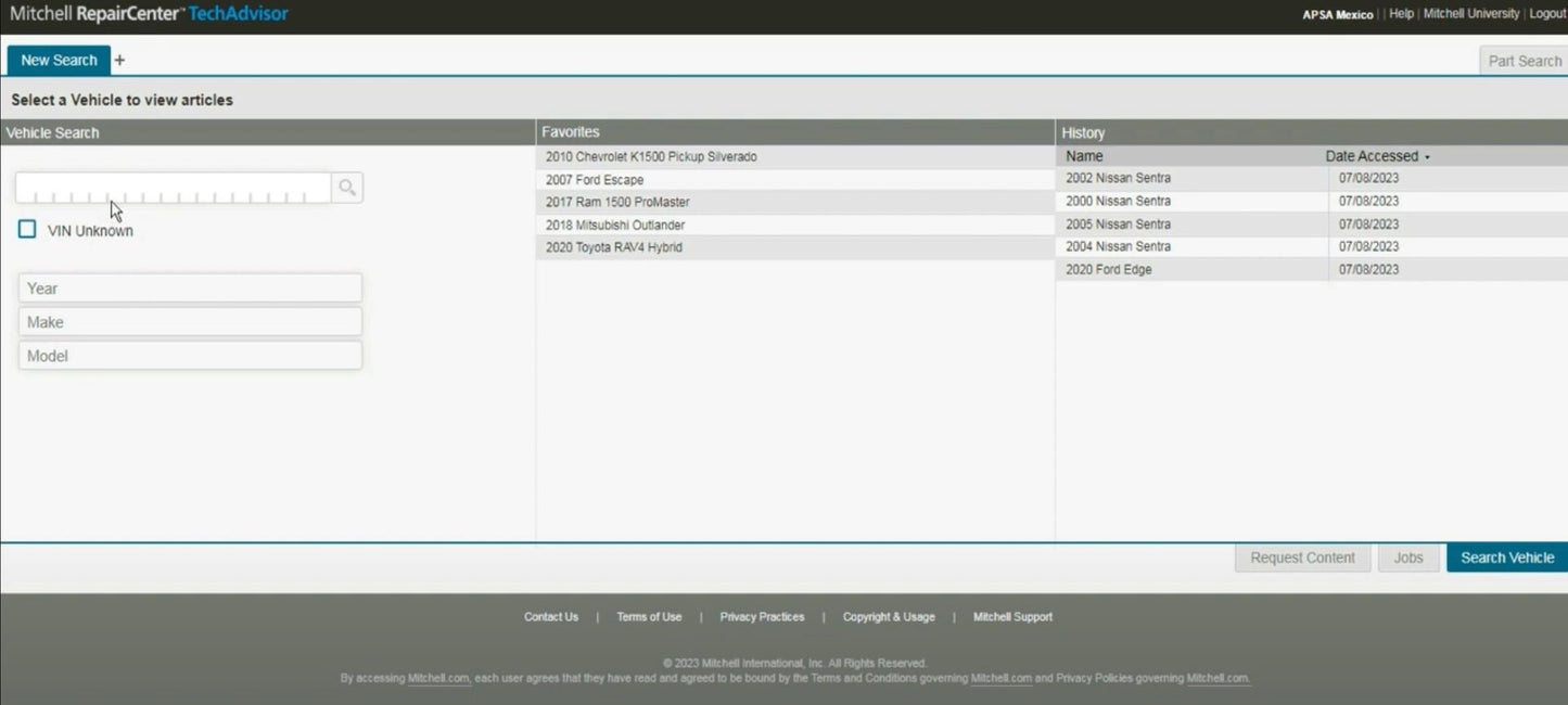 Online Database of all vehicles 2024